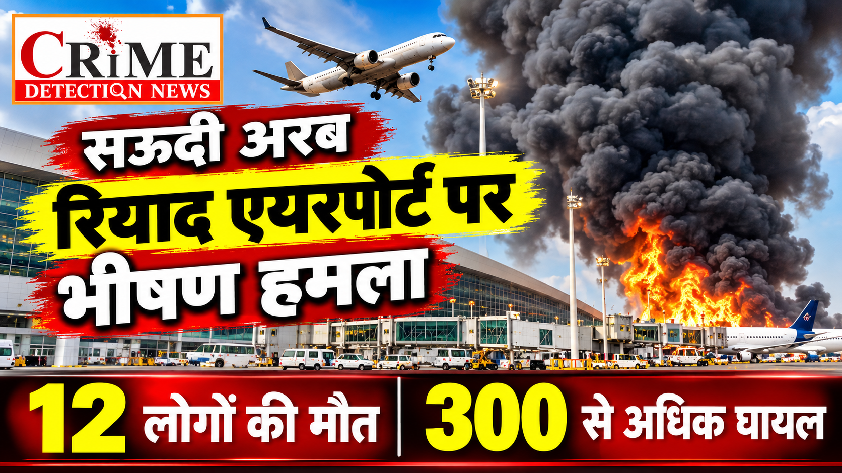 सऊदी अरब के रियाद एयरपोर्ट पर भीषण हमला, 12 लोगों की मौत; 309 घायल